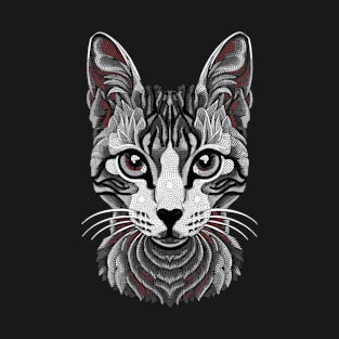 Cute Cat Illusion Design, Funny Cat Lover Gift Idea T-Shirt