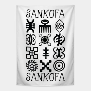 Sankofa Collection. African Adinkra Symbols. Tapestry