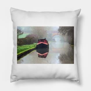 Foggy day on the Canal. Pillow