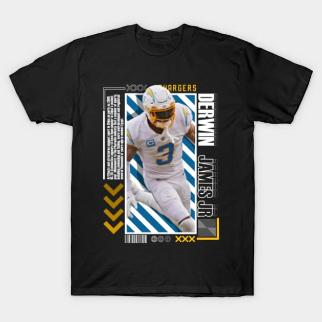 Derwin James Jr Football Paper Poster Chargers 9 - Derwin James Jr - T-Shirt