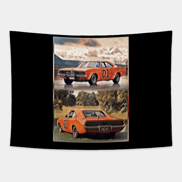 Dukes Of Hazzard Rebel Run Ins Tapestry by anyone heart