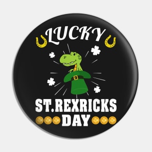 Lucky St.Rexricks Day T-Shirt Pin