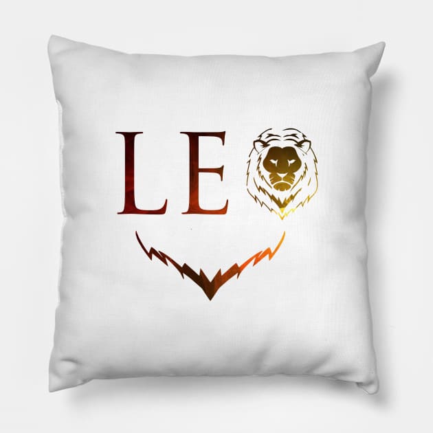 Leo Design Pillow by cusptees