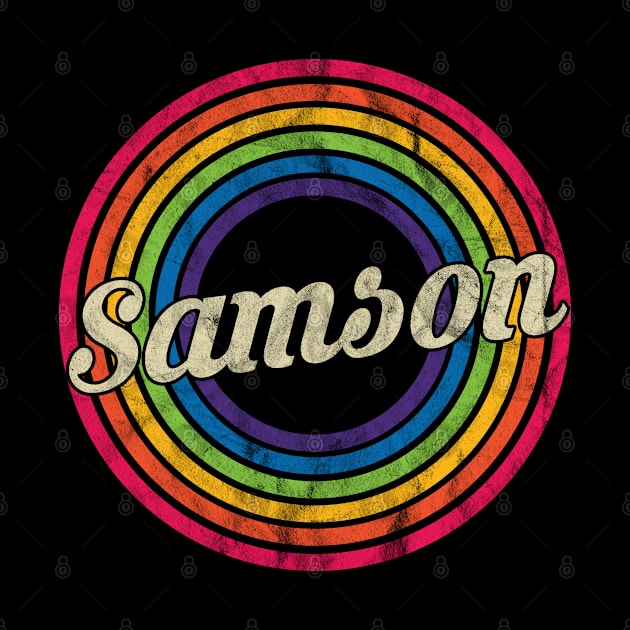 Samson - Retro Rainbow Faded-Style by MaydenArt