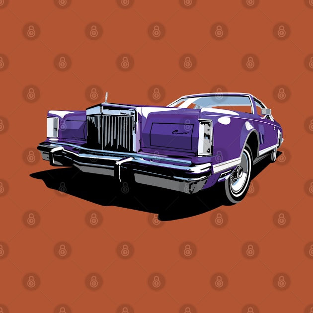 1970s Lincoln Continental in purple by candcretro