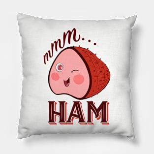 Winking Ham with Text Pillow