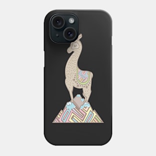 Proud Llama Pattern - Pastel Kids Colors Phone Case