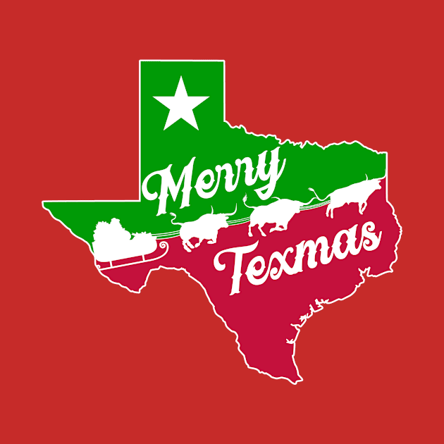 Merry Texmas - Longhorns with Santa by BRAVOMAXXX