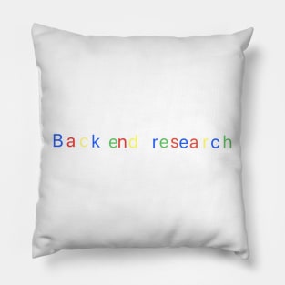 Back end research Pillow