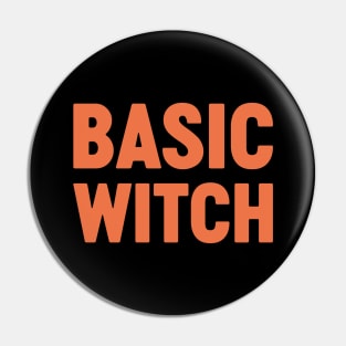 Basic Witch Funny Halloween (Pumpkin) Pin