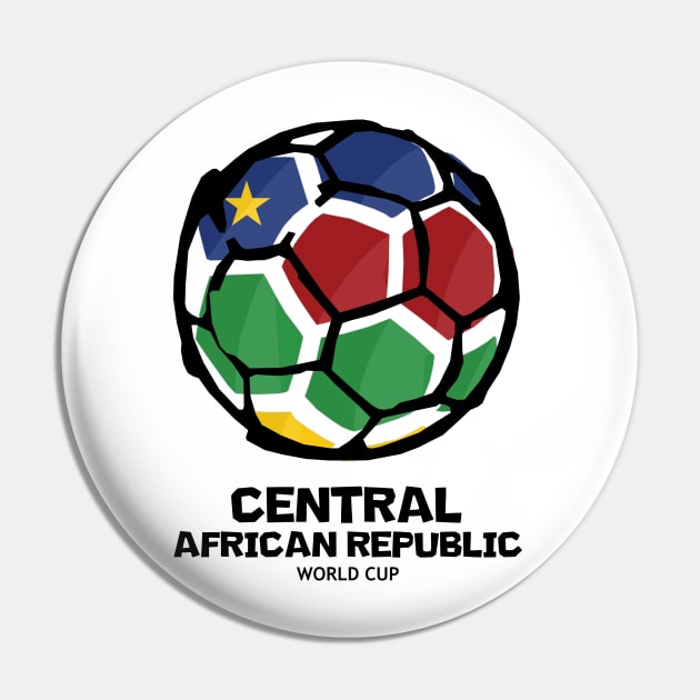 Central African Republic Football Country Flag Pin by KewaleeTee