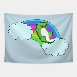 Rainbow Alligator Tapestry