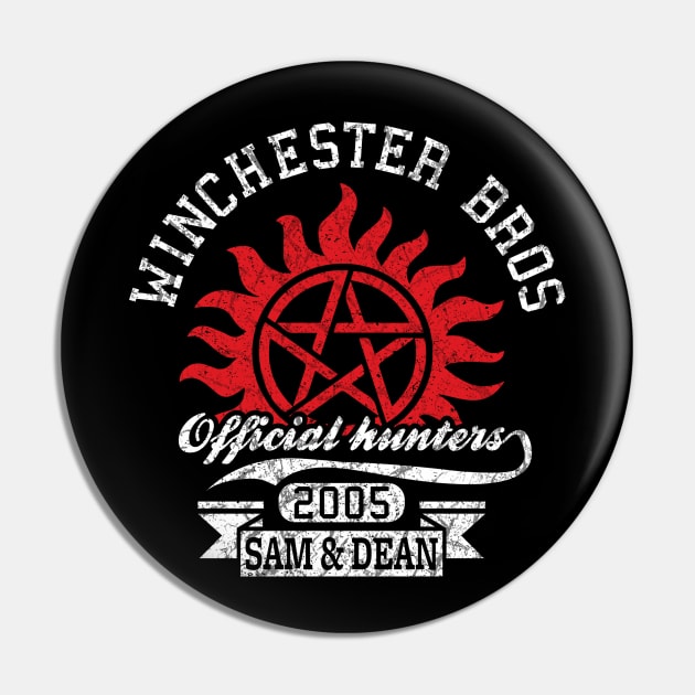 Winchester bros official hunters Pin by Bomdesignz