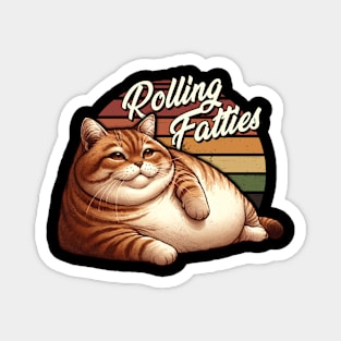 Rolling Fatties Chunky Charm Chronicles Fluffy Fat Cat Wall Decor Magnet