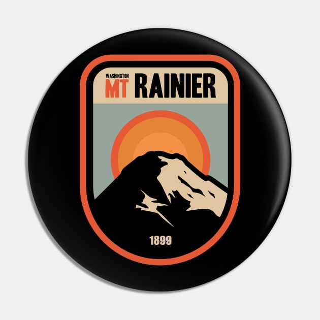 Vinatge Mount Rainier Washington National Park Design Pin by Terrybogard97