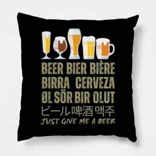 Beer Around the World -  Funny Beer Pillow