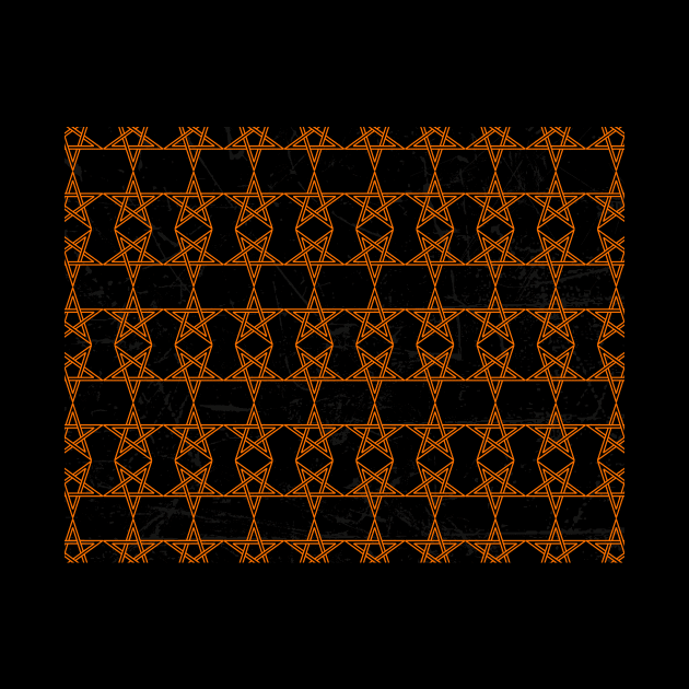 Orange Pentagram and five poinst star by Drumsartco