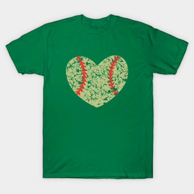 Heart Baseball - Cute Softball Shirt - Softball - T-Shirt | TeePublic