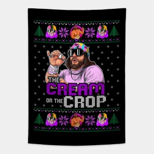 Macho The Cream of The Crop Wrestling Ugly Xmas Christmas Tapestry