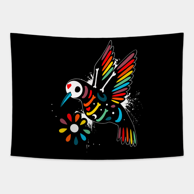 Humming Bird Skeleton Tapestry by Vallina84