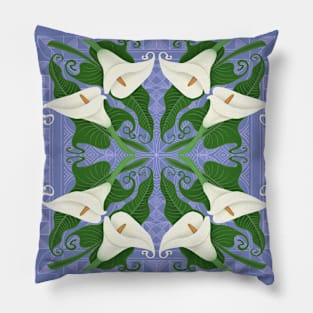 Arum lilies - cameo Pillow