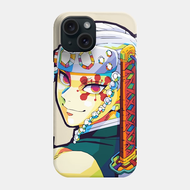 Tengen Uzui Demon Slayer Wpap Art Phone Case by SiksisArt