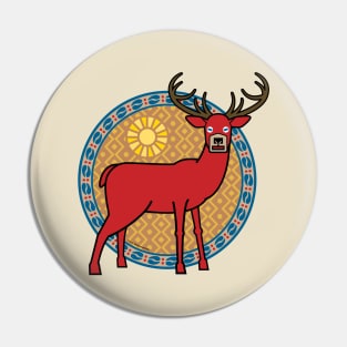 The Regal Red Stag Stands Pin