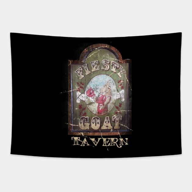 FIESTY GOAT TAVERN Tapestry by WHOartedLA