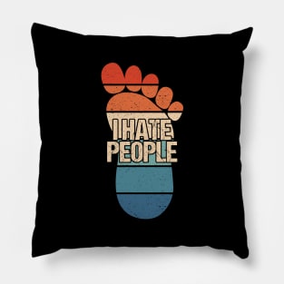 I Hate People Bigfoot Pillow