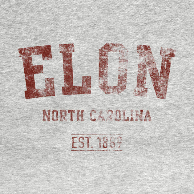Elon North Carolina Distressed Text Sport Style Sweatshirt