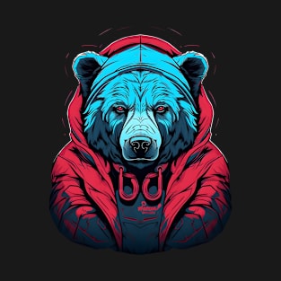 Bear Funny Cyberpunk Game T-Shirt