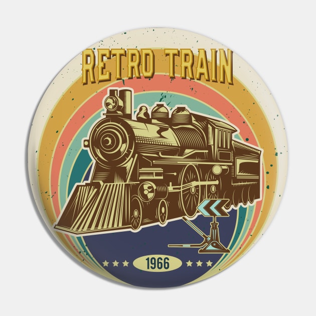 RETRO TRAIN Pin by CatCoconut-Art