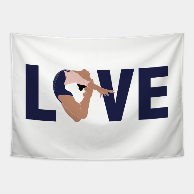 LOVE  - Gymnastics Tapestry by FlexiblePeople