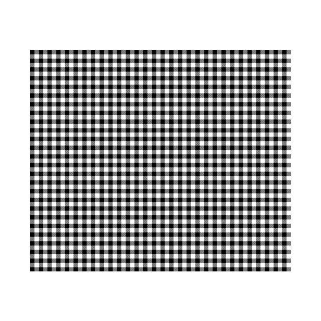 Gingham Check Pattern Stripes Black and White by GDCdesigns