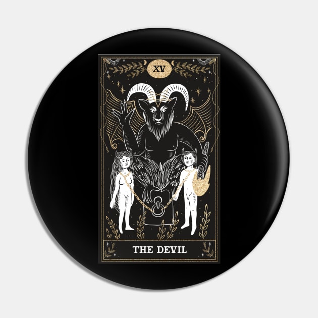 The Devil Tarot Card Pin by moonlobster