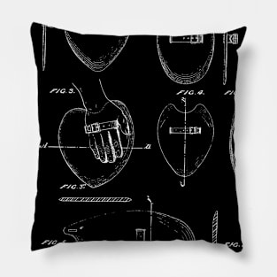 hand and foot-plates for swimming Vintage Patent Hand Drawing Pillow