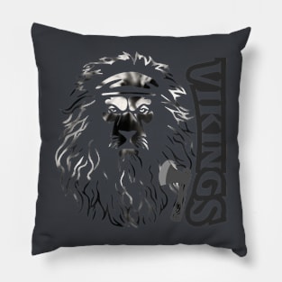 Tie dye BLACK LION VIKING Pillow