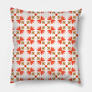 Spring flowers and leaves pattern, version 5 Pillow