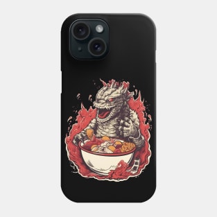 Monster Reptile in ramen Phone Case