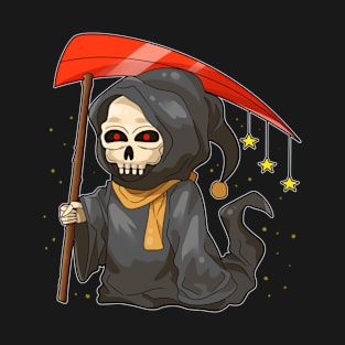 death cartoon halloween with sickle T-Shirt