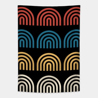 Simple Geometry 4 colors Tapestry