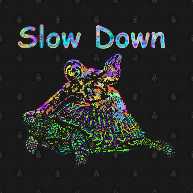 Sloth and Turtle Slow Down by Leon Loveless