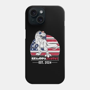 PROMOTED TO GRANDPASAURUS BABY ANNOUNCEMENT 2024 Phone Case