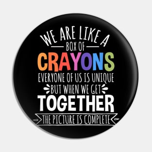 Back To School Teacher We Are Like A Box Of Crayons Pin