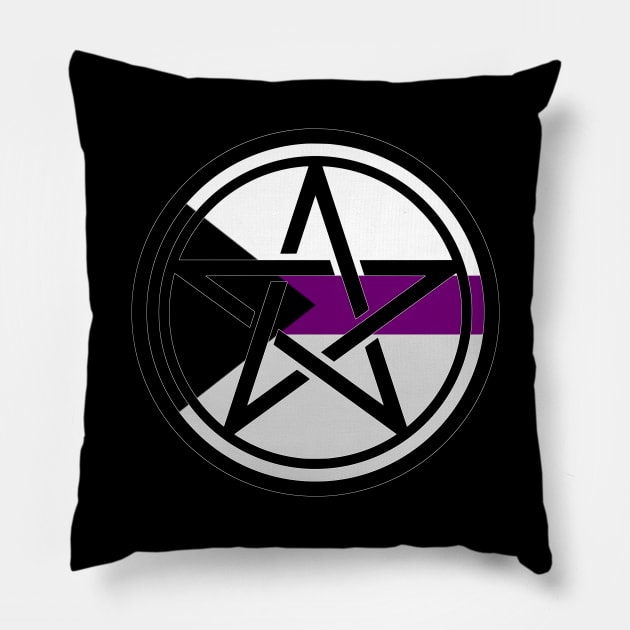 Large Print Pentacle LGBT Flag Demisexual Pillow by aaallsmiles