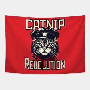 Catnip Revolution: Embrace the Purr-suit of Freedom Tapestry