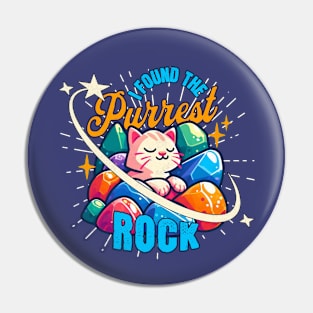 Geologist Funny I Found The Purrest Rock Pin