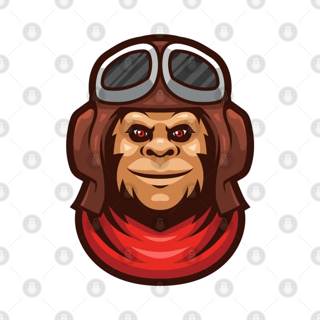 Monkey pilot by mightyfire