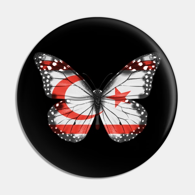 Turkish Cypriot Flag  Butterfly - Gift for Turkish Cypriot From Northen Cyprus Pin by Country Flags