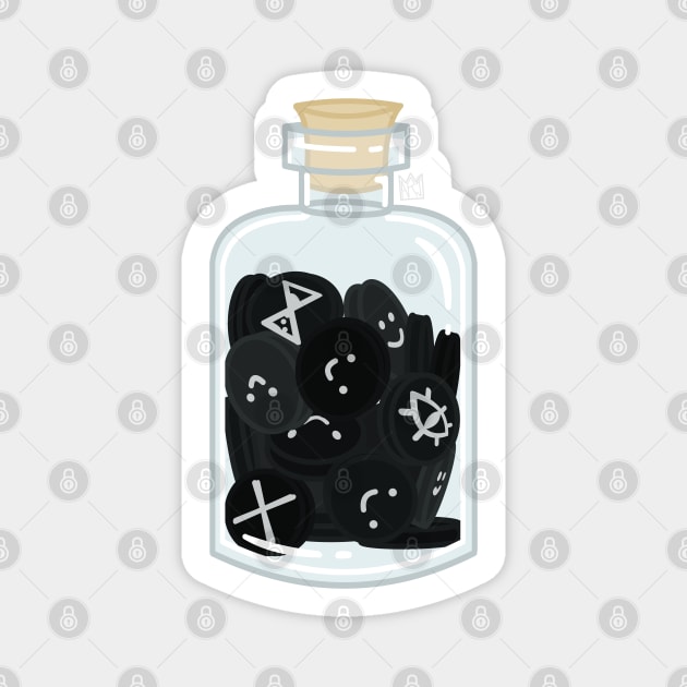 Dark Bottle O' Smiles Magnet by Prin Aylan